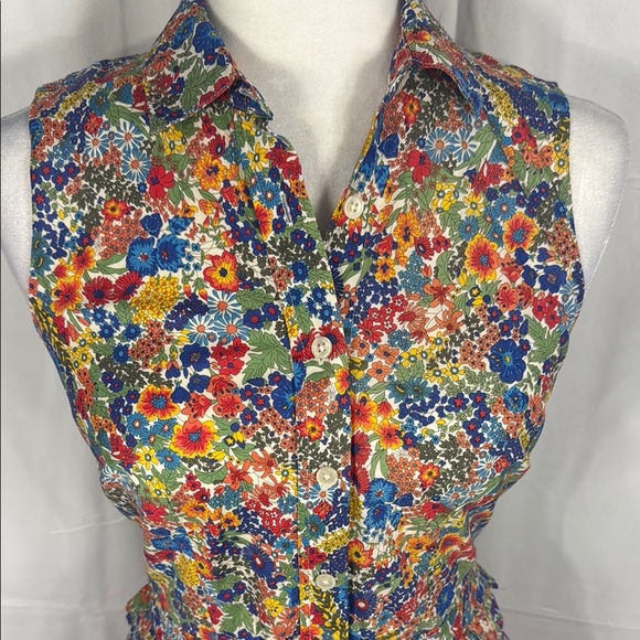 J.Crew Liberty Fabric Floral Dress (Size 00): - Picture 3 of 11